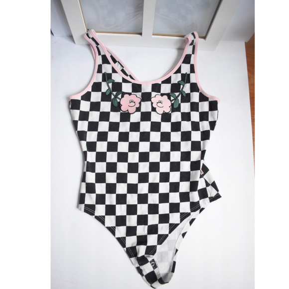 Lazy Oaf Tops - NWOT Lazy Oaf x Vans Checkered Bodysuit